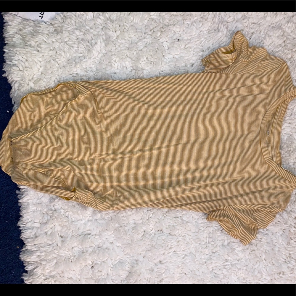 Yellow and White Stripped Bodysuit